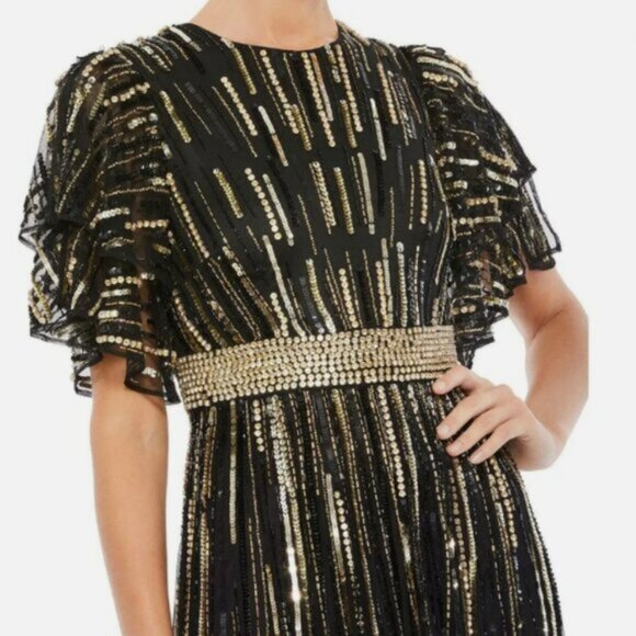 Mac Duggal Dresses & Skirts - Mac Duggal (256) EMBELLISHED FULL LENGTH LAYERED SLEEVE GOWN size 2